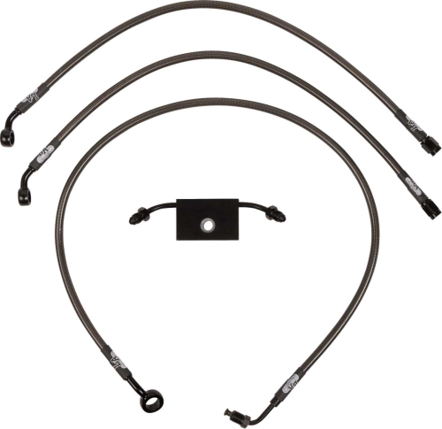 LA Choppers - LA Choppers Midnight Brake Line - 12in. - 14in. Mini Ape Hangers - LA-8154B13M