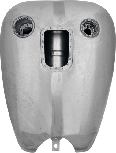 Drag Specialties - Drag Specialties Dash Style One-Piece Gas Tank w/ One Screw & Dummy Bung for OEM Gas Gauge - 2in. Extended - 012844