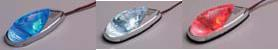 K&S Technologies - K&S Technologies LED Flush-Mount Mini Marker Lights - Adhesive - Carbon/Blue LED - 25-9550