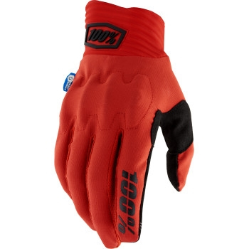 100% - 100% Cognito Smart Shock Knuckles Gloves - 10014-00045 - Red - Small
