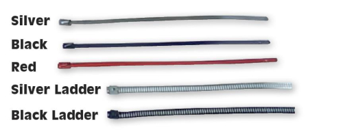 Cycle Performance - Cycle Performance Stainless Steel Tie Wraps - Standard Style (.180in. W) - 14in. - Silver - CPP/9071