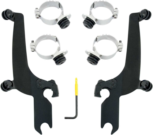 Memphis Shades - Memphis Shades Trigger-Lock Mount Kit for Sportshield Windshields - Black - MEB1922