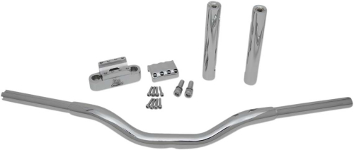 LA Choppers - LA Choppers 1-1/4in. Kage Fighter Straight Heights T-Bar - 10in. Rise - Chrome - LA-7335-10