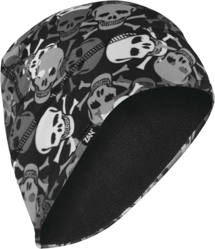 Zan Headgear - Zan Headgear Sportflex Fleece-Lined Helmet Liner and Beanie - WHLF424 - All Over Skull Camo - OSFM