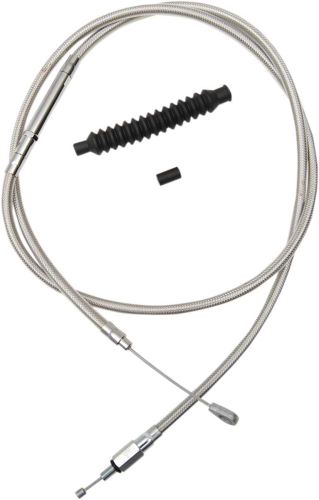 LA Choppers - LA Choppers Braided Clutch Cables - Mini Ape Hanger - Stainless - LA-8010C08