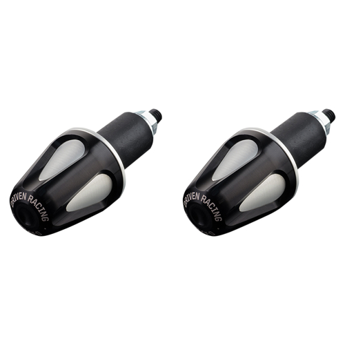 Driven Racing - Driven Racing D-Axis Bar Ends - Black/silver - DXB-BK2