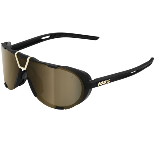 100% - 100% Westcraft Sunglasses - 61046-258-01 - Soft Tact Black / Gold Mirror Lens - OSFM