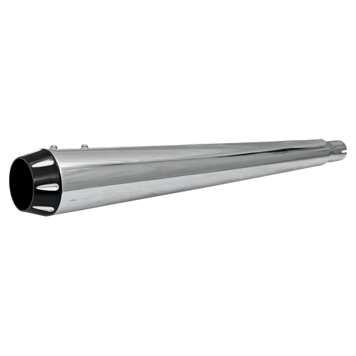 Bassani Manufacturing - Bassani Manufacturing Black Powder-Coated End Cap with Contrasting Machined Flutes - BELMR