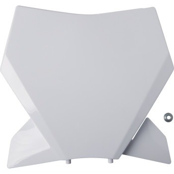 UFO Plastics - UFO Plastics Front Number Plate - White - KT05013-042
