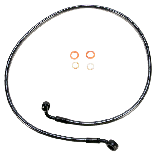 Magnum - Magnum Black Pearl E-Z Align Single Disc Front Brake Line - 35deg. Top Angle - 38in - 46138SW