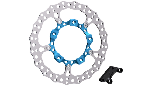 Arlen Ness - Arlen Ness Big Brake Full Floating Rotor Kit - Blue - 300-005