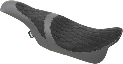 Drag Specialties - Drag Specialties Caballero Seat - Faux Suede Diamond Stitch - 0801-1038