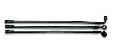 Magnum - Magnum Black Pearl Designer Series ABS Front Upper Brake Line - 10mm. 90deg. Banjo - 23in. - AS47223