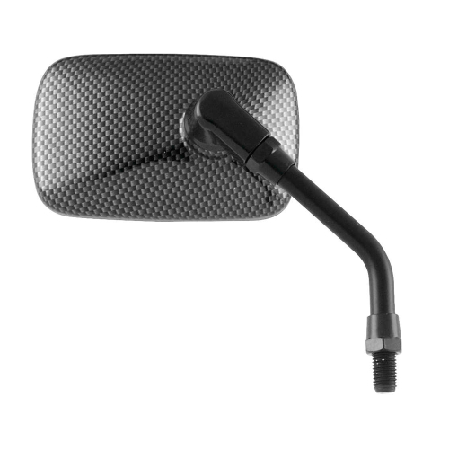 BikeMaster - BikeMaster Universal Mini Carbon Fiber Mirror - 5in. - 10mm - 600007