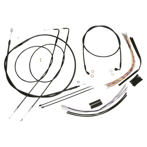 Magnum - Magnum Black Vinyl XR Handlebar Installation Kit with Black Fittings for 12-14in. Ape - 486381