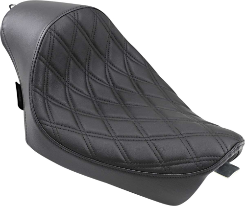 Drag Specialties - Drag Specialties Cafe Style Solo Front Seat - Double Diamond Stitch - 0804-0674