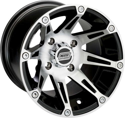 Moose Utility - Moose Utility 387X Wheel - 12x7 - 4+3 Offset - 4/156 - Machined/Black - 387MO127156BW4