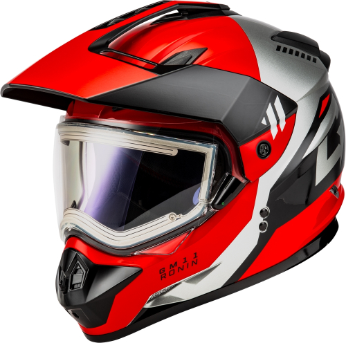 G-Max - G-Max GM-11S Ronin Helmet with Electric Shield - A4115159 - Black/Red - 3XL