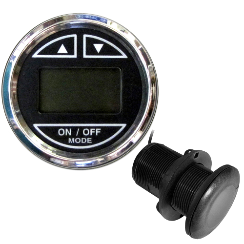 Faria Beede Instruments - Faria Chesapeake Black 2" Depth Sounder w/Thru-Hull Transducer