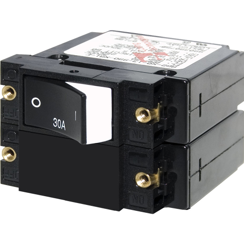 Blue Sea Systems - Blue Sea 7574 A-Series Raised Rocker Circuit Breaker - Double Pole - 30A