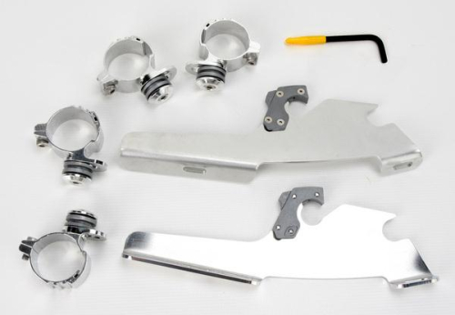 Memphis Shades - Memphis Shades Trigger-Lock Mount Kit for Fats/Slim Windshields - Polished - MEK1920