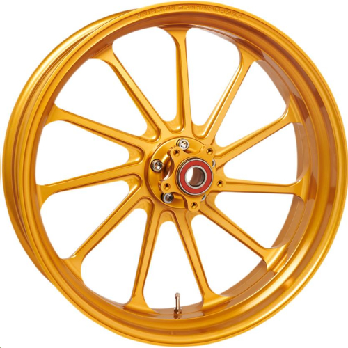 Performance Machine - Performance Machine One-Piece Aluminum Front Wheel without ABS (Dual Disc) - 21in. x 3.5in. - Assault Gold - 12047106SLAJAPG