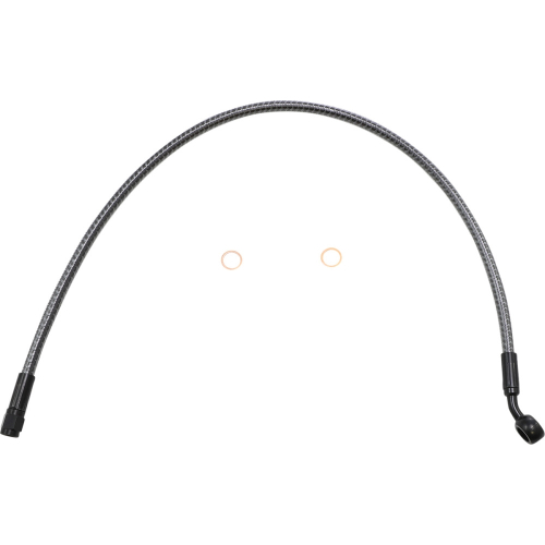 Magnum - Magnum Karbonfibr Designer Series ABS Front Upper Brake Line - 10mm,35deg. Banjo - 23in - 77123