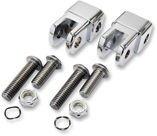LA Choppers - LA Choppers Early-Style Footpeg Mount Adapters - Chrome - LA-7202-01