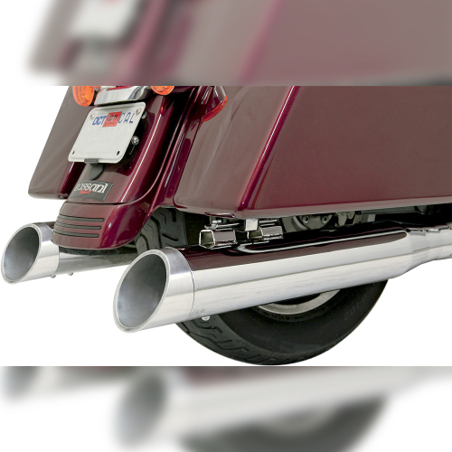 Bassani Manufacturing - Bassani Manufacturing End Cap for 4in. Quick Change Series Slip-On - Slash Cut - Polished - BE40S