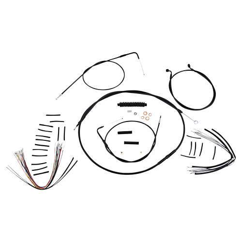 Magnum - Magnum Black XR Handlebar Installation Kit with Black Fittings for 15-17in. Ape - 486252