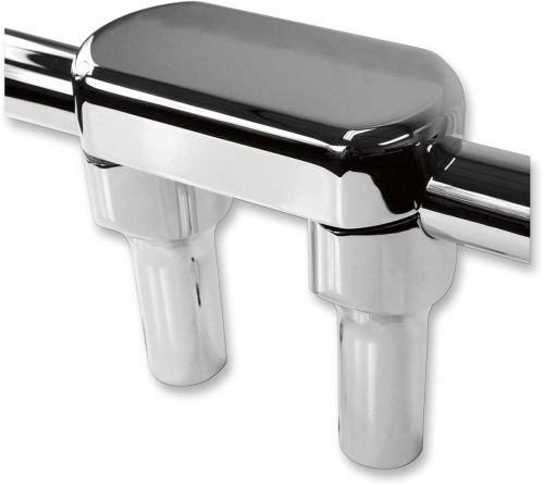 LA Choppers - LA Choppers Hefty Handlebar Riser/Top Clamp Kit - 4in. Tall - Chrome - LA-7446-04