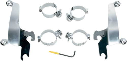 Memphis Shades - Memphis Shades Trigger-Lock Mount Kit for Sportshield Windshields - Polished - MEM8930