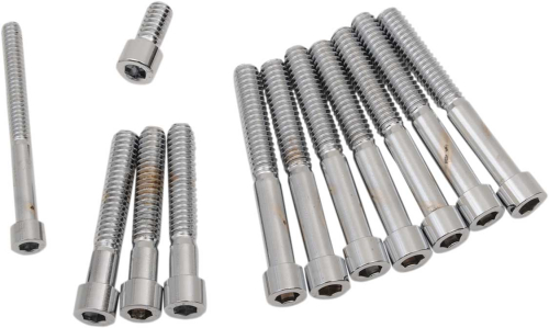 Drag Specialties - Drag Specialties Chrome Socket-Head CAM/Primary Cover Bolt Set - Smooth - MK346S