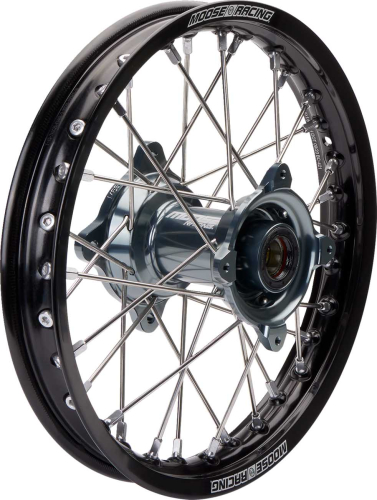 Moose Racing - Moose Racing SX-1 Complete Rear Wheel - 14in. x 1.60in. - Black Wheel/Gray Hub - MR-16014-BKGY
