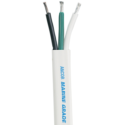 Ancor - Ancor White Triplex Cable - 16/3 AWG - Flat - 100'