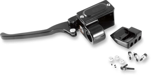 GMA Engineering - GMA Engineering Hydraulic Clutch Master Cylinder Assembly w/ Switch Kit for 1in. Handlebar - 9/16in. Bore - Black - GMA-HC-5-B