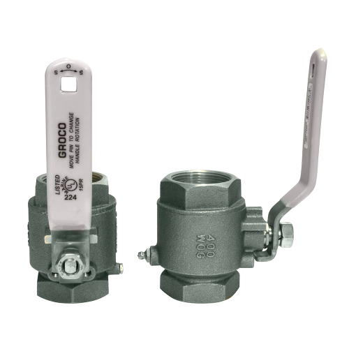 GROCO - GROCO 1-1/2" NPT Stainless Steel In-Line Ball Valve