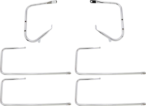 Drag Specialties - Drag Specialties Saddlebag Guard/ Side Rail Kit - Chrome - 3501-1247