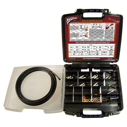 Magnum - Magnum Build Your Own Brake Line Deluxe Builder Kit - Black - 499001