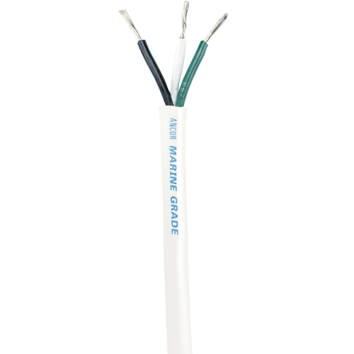 Ancor - Ancor White Triplex Cable - 12/3 AWG - Round - 100'
