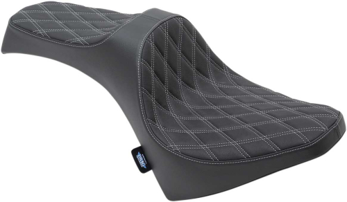 Drag Specialties - Drag Specialties Predator III Seat - Double Diamond - Silver Thread - 0810-2120