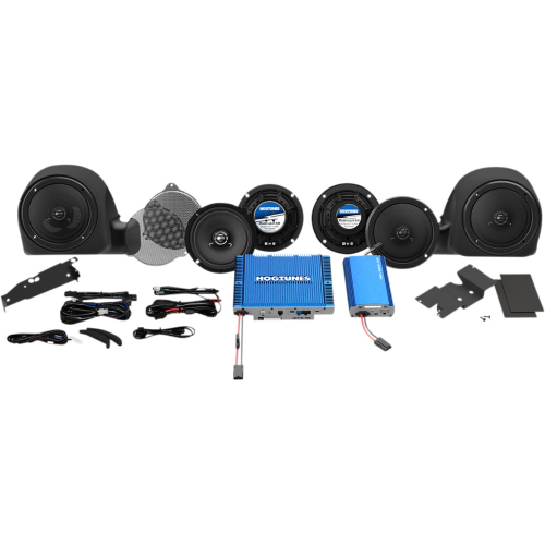 Hogtunes - Hogtunes Dual Amp/ Six-Speaker Kit - QC ULTRA 6-RM