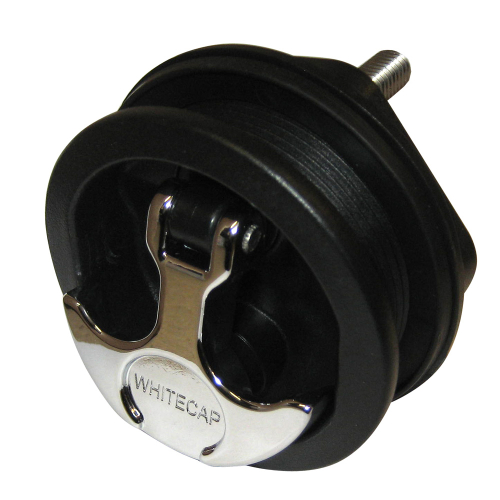 Whitecap - Whitecap T-Handle Latch - Chrome Plated Zamac/Black Nylon - No Lock - Freshwater Use Only