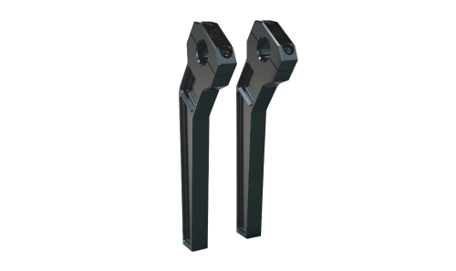Todds Cycle - Todds Cycle 1in. Pullback Handlebar Riser Kit - 10in. Rise - Black - TD-R12-10B