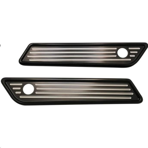 Pro-One Performance - Pro-One Performance Saddlebag Latch Ball-Milled Covers - Black - 104722B