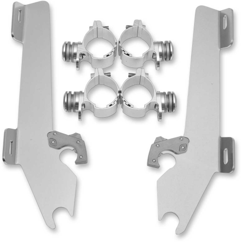 Memphis Shades - Memphis Shades Trigger-Lock Mount Kit for Batwing Fairing - Polished - MEK1929