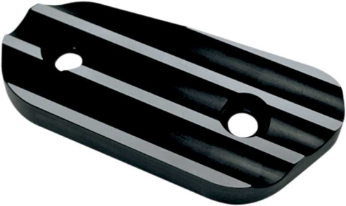 Joker Machine - Joker Machine Sportster Inspection Cover - Finned - Black Anodized/Silver - 10-664B