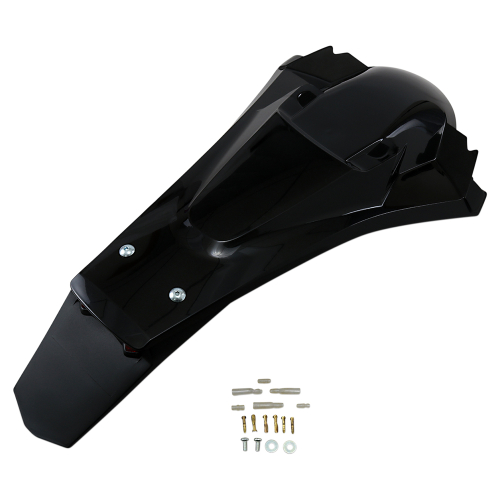 UFO Plastics - UFO Plastics Enduro Rear Fender with Light - Black - HU03388001