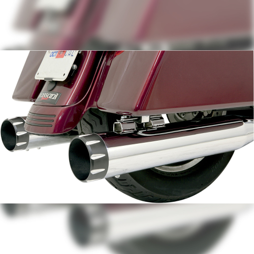 Bassani Manufacturing - Bassani Manufacturing End Cap for 4in. Quick Change Series Slip-On - Straight Fluted - Black - BE40T