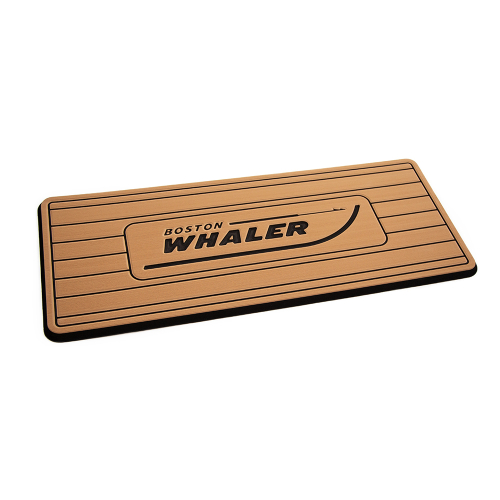 SeaDek - SeaDek 16" x 39" 20mm Dual Density Large Helm Pad Mocha/Black Brushed w/Routed Teak Lines &amp; Boston Whaler Logo - 406.4mm x 990.6mm x 20mm
